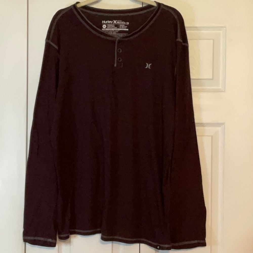 Mens Hurley Brown‎ Long Sleeve Shirt XL